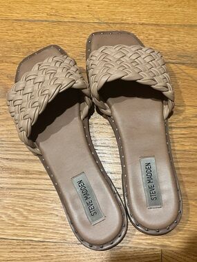 Steve Madden Braided Slide Sandals in light pink
